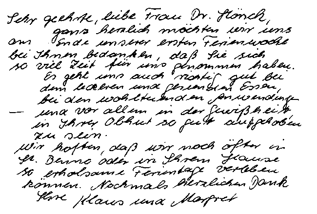 Brief an Kneipp-Vitalium